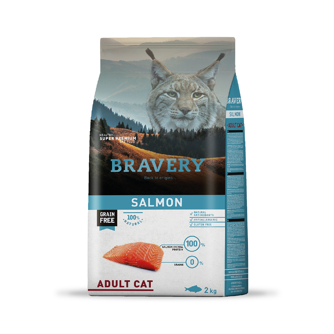 4GA070004-1.png BRAVERY SALMON ADULT CAT 7 KG - Imagem 1